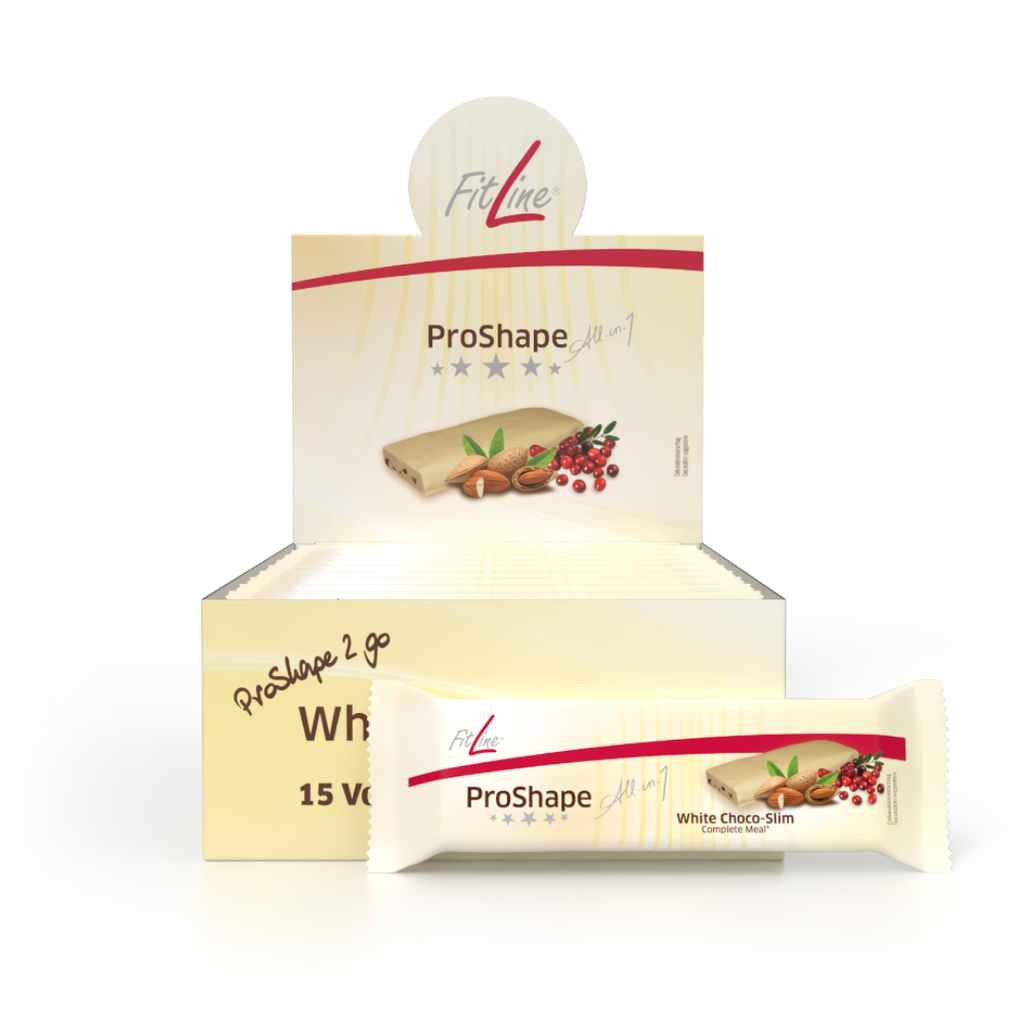 ProShape2go White Choco Slim
Din läckra måltidsersättningsbar på språng med en intensiv chokladsmak.
