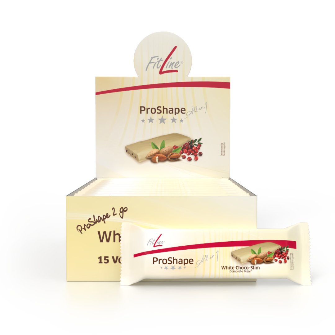 ProShape2go White Choco Slim
Din läckra måltidsersättningsbar på språng med en intensiv chokladsmak.